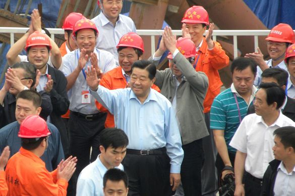 2011年6月 賈慶林視察矮寨大橋