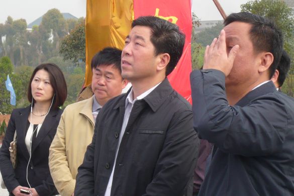 2012年4月7日長沙市委書記陳潤兒蒞臨長株高速至仙人湖公路項目