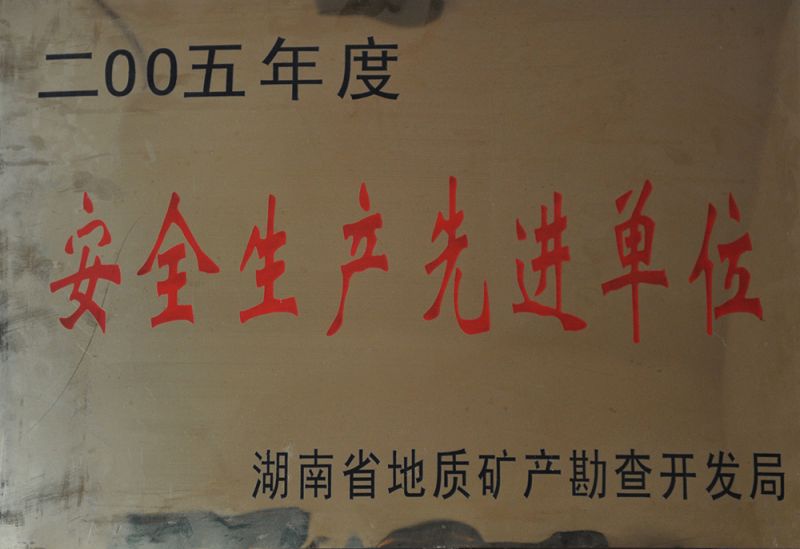 2005年度安全生產先進單位