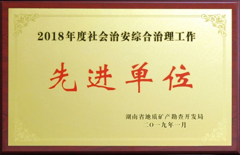 2018年度社會治安綜合治理工作先進單位
